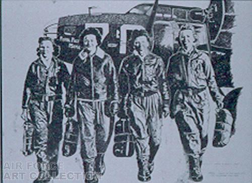 WASPS (WOMEN'S AIR FORCE SERVICE PILOTS) - 1944 LOCKBOURNE FIELD, OHIO